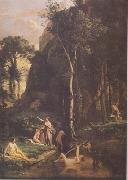 Diane surprise an bain par Aceon (mk11), Jean Baptiste Camille  Corot